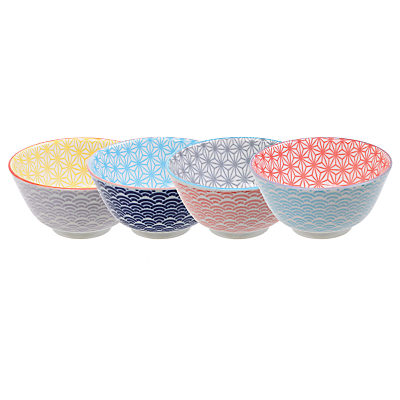 Tokyo Design Studio 12cm Colour Bowls, Set of 4